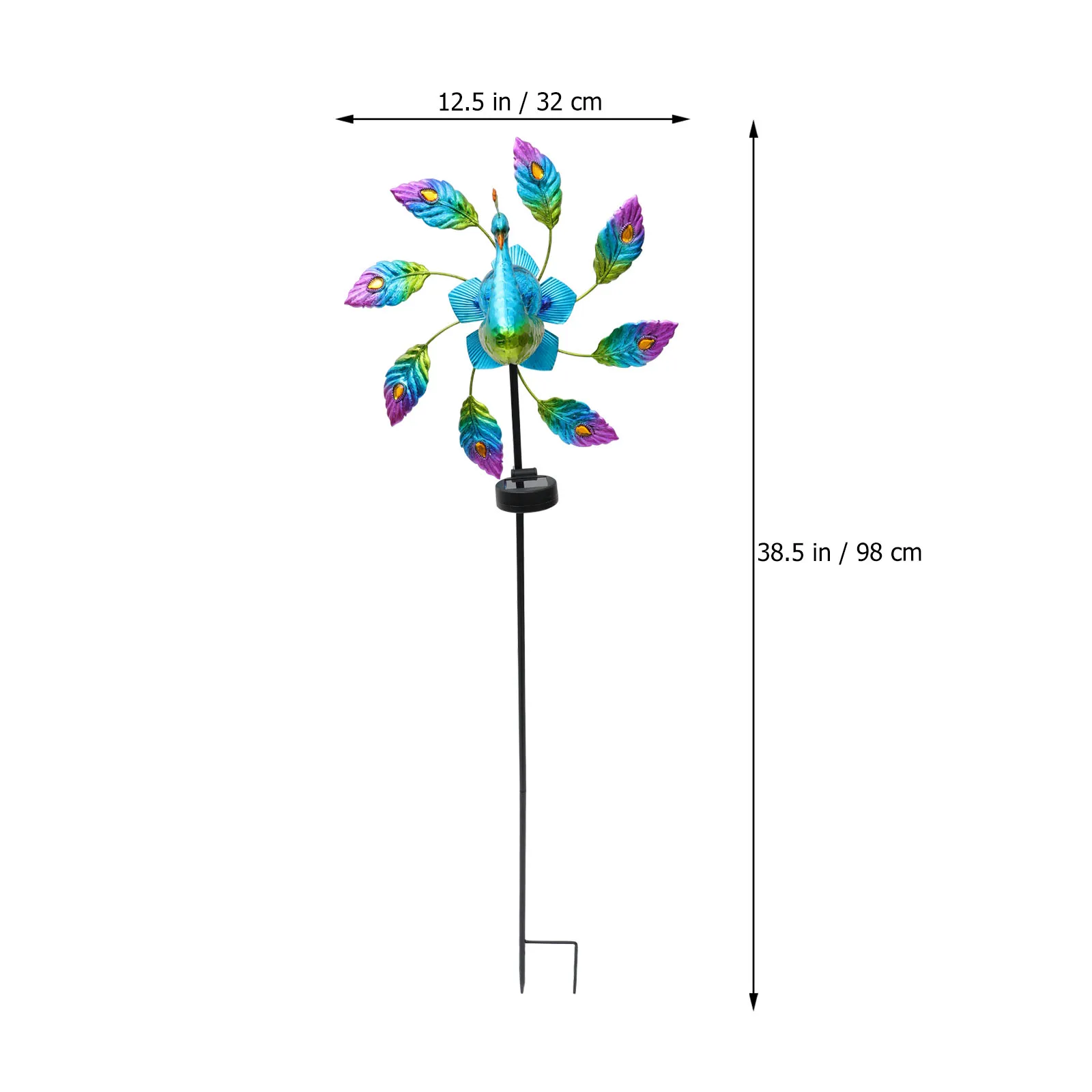 

Peacock Windmill Solar Light Decorative Garden Lamp Warm Glow Bright Ornament Outdoor Yard Lighting Small Night Lamp