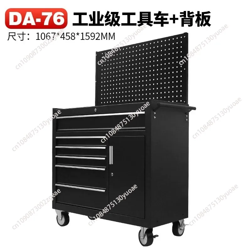 Workshop Tool Cabinet, Made of Cold-rolled Steel Material, with Multiple Drawers and Compartments, Easy to Move with Rollers
