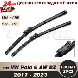 Wiper Front Wiper Blades For VW Polo 6 AW BZ 2017-2023 2018 2019 2020 2021 2022 Windshield Windscreen Front Window 26