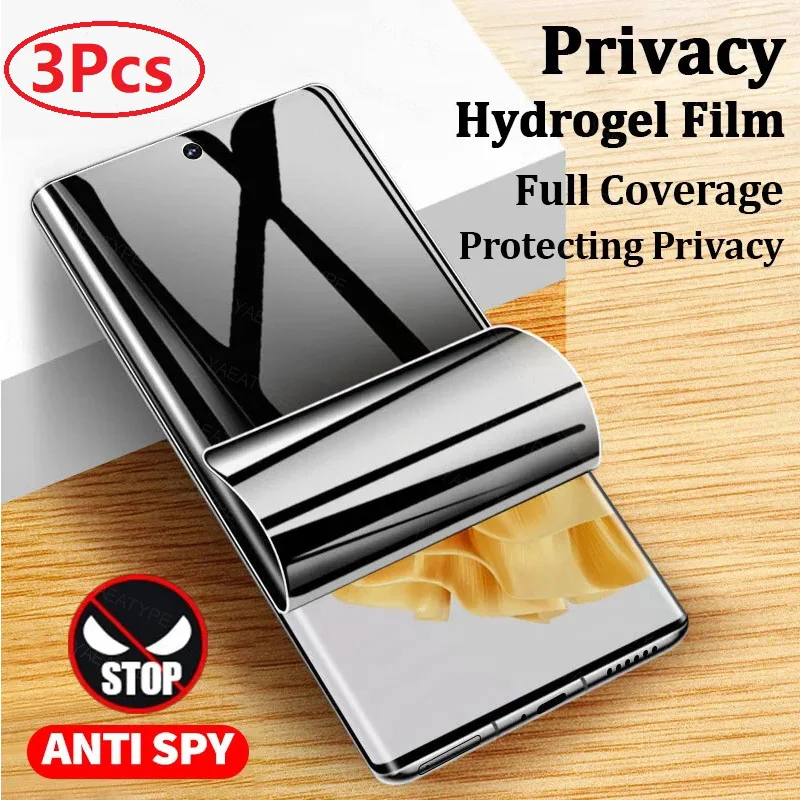 3PCS Privatsphäre Hydrogel Film Für Motorola Edge 50 40 Pro 30 Ultra Neo 20 G85 G84 G75 G55 G35 G45 Ohne fingerabdruck Entriegelung