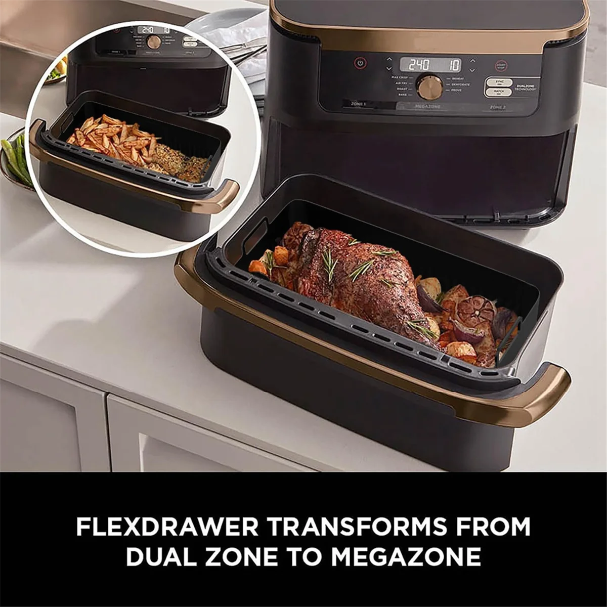 2Pcs Air Fryer Silicone Liners for Ninja AF500 Air Fryer Non-Stick Air Fryer Basket Accessories Reusable AirFryer