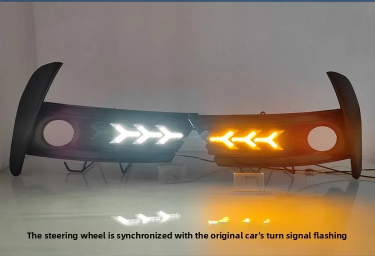 For Toyota Corolla 2017-2018 Car Led Daytime Running Light Front Fog Lamp Yellow Dynamic Turn Signal DRL 12V Daylight Night Blue detail image 11