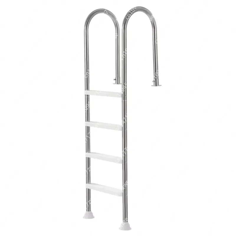4 Step Stainless Steel Pool Ladder With Handrails For 54 Inch Decked Pool