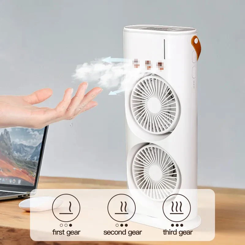 2024 Wholesale Air Cooler Fan 7 Color Mist Water Cooling Air Conditioner Fan with Remote Control Room Spray Humidifier Fan