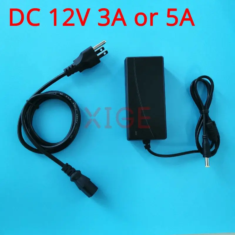 (US/UK/EU) DC 12V-3A/5A Power Adapter Charger With Plug Cord Output Port 2.5MM And 5.5MM For Our Controller Driver Board DIY Kit