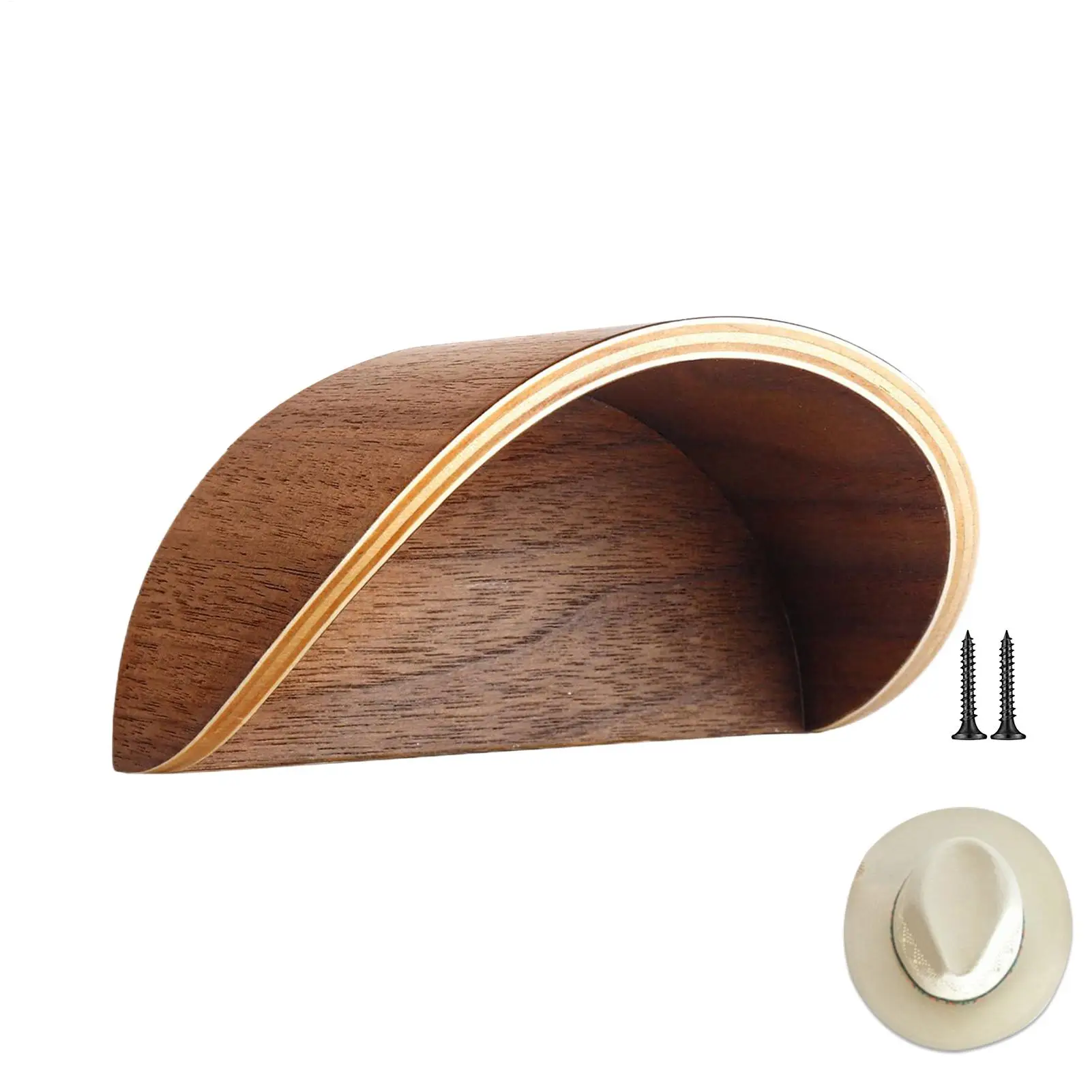 Wall Mounted Wooden Hanger Cowboy Hat Rack Display Holder Caps Storage Organizer Household Hat Storage Stand For Bedroom Home