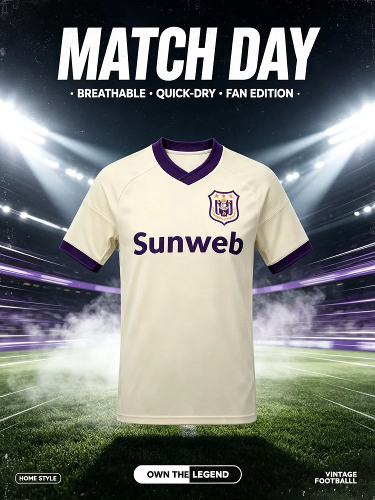 2026 New RSC Anderlech Belgian Football Jersey Men Women Sports T-shirt Breathable Quick Drying Street-wear Top Family Kids Tees