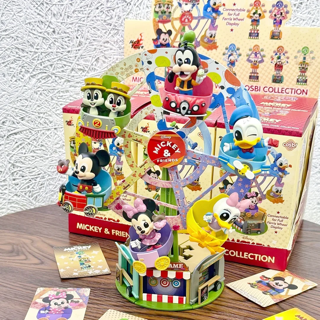 

Коллекционные фигурки Hot Toys Disney: Микки и друзья на колесе обозрения, серия Cosbi, мини-фигурки в слепых коробках, подарки с Микки, в наличии