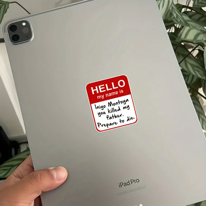 

My father taught me to prepare to die - Red self-adhesive sticker for laptops Hello, my name is Lynigo Montoya and you killed me