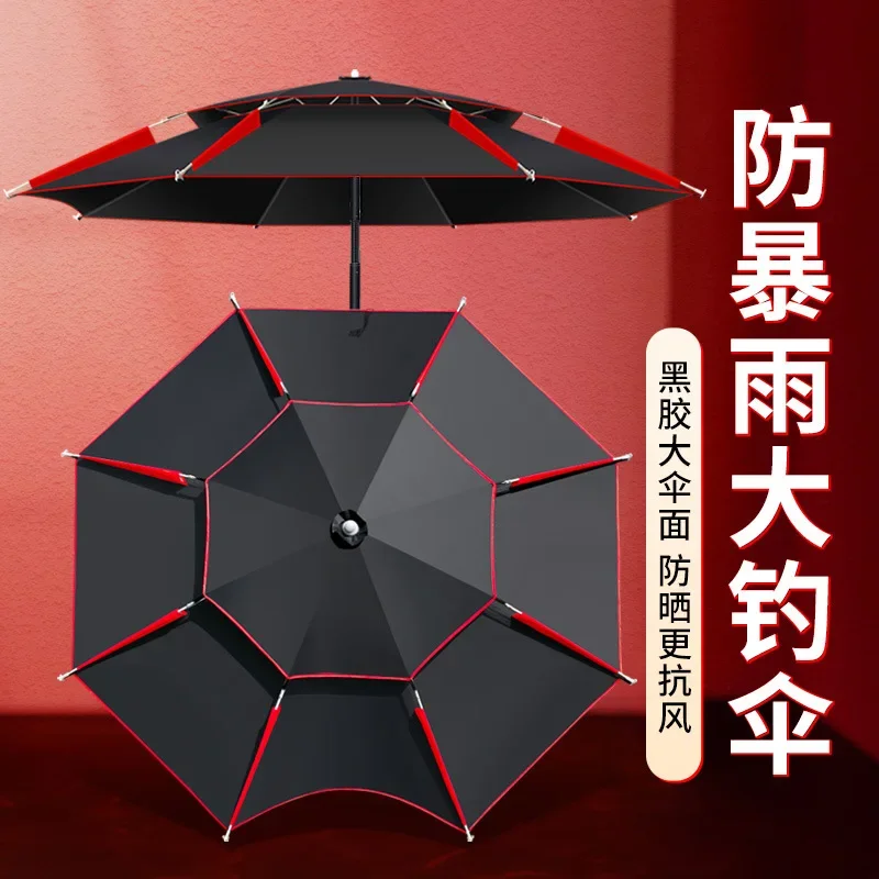 1.8-2.6M Parasol Fishing Umbrella Outdoor Camping Use Detachable Adjustment Direction Sun Shade Rainproof Umbrella for Beach