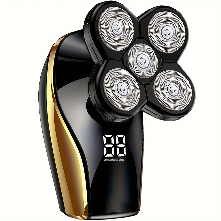 rasoir-promaster-pour-hommes-5-lames-rotatives-flottantes-sans-fil-utilisation-a-sec-ou-a-l’eau-rechargeable-charge-rapide-ideal-pour-les-voyages-facile-a-nettoyer