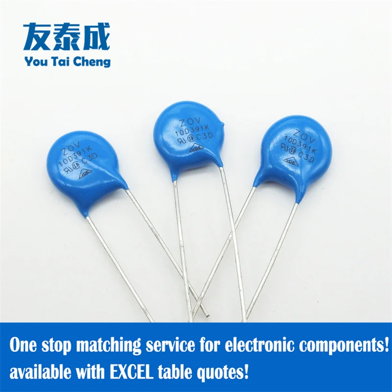 20PCS 10D201K 200V 10D221K 220V 10D241K 240V 10D271K 270V 10D301K 300V 10D331K 330V (Diameter:10MM) Metal Oxide Varistors