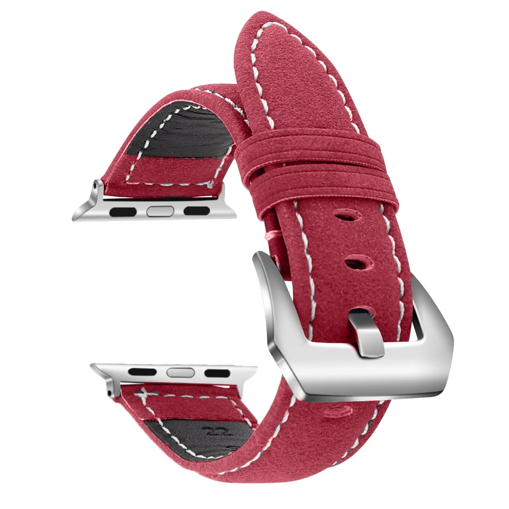 New vintage leather watchbands for iwatch 7 8 bracelet  Apple Watch Band 42mm 38mm Sport Bracelet For Series 6/3/4/5 watch strap image 5