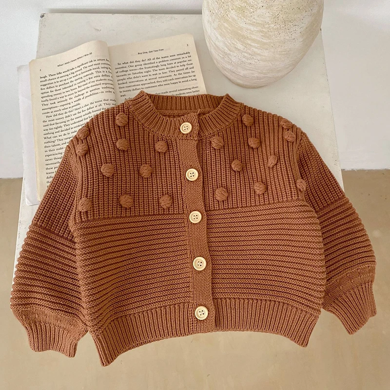 Newborn Baby Boys Girls Cardigan Coat Infant Baby Girls Long Sleeves Cardigan Coat Toddler Baby Girls Boys Spring Autumn Coat