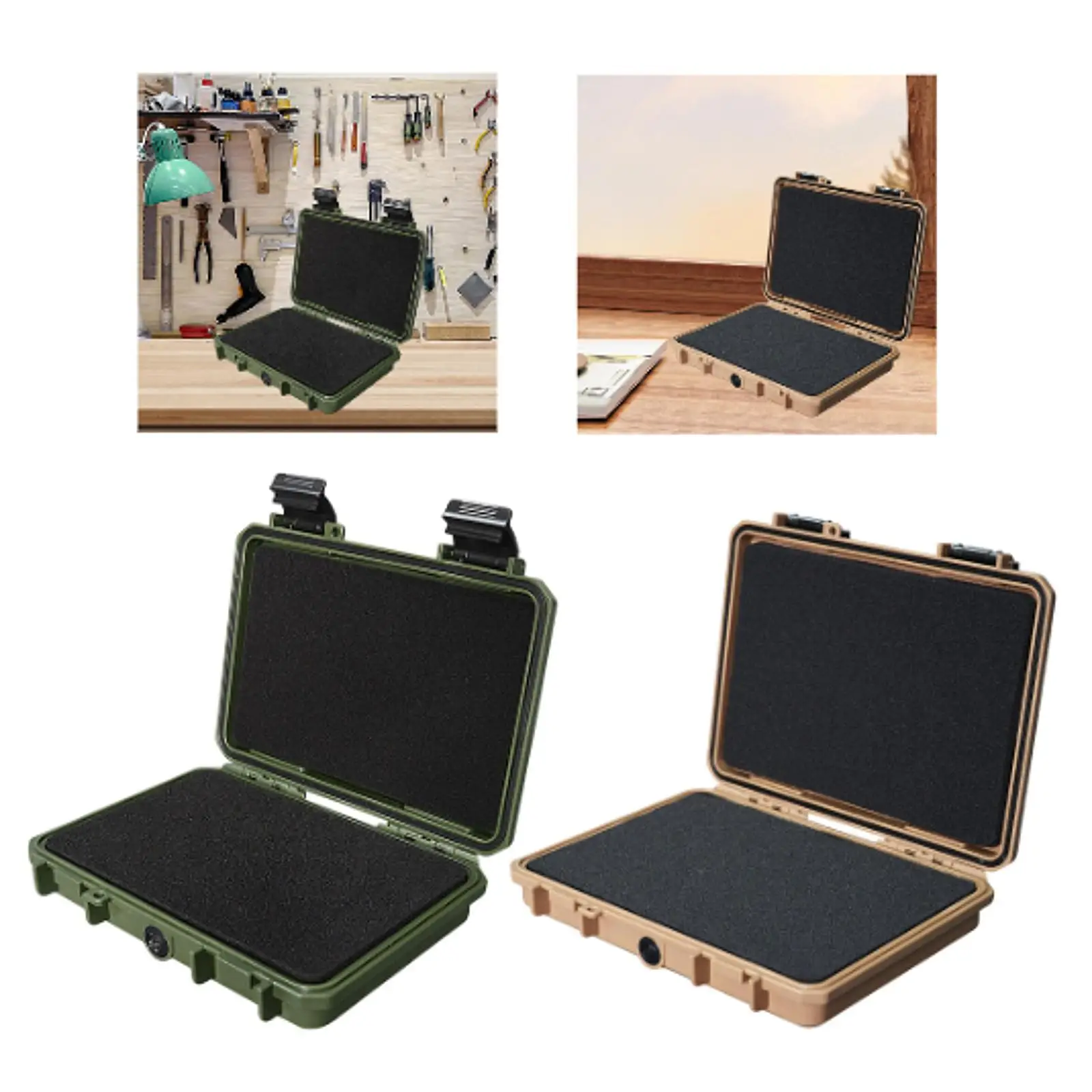 

Waterproof Hard Case Storage Box Lightweight Compact Protective Tool Box for Garage Electrician Workplace Outdoor Household