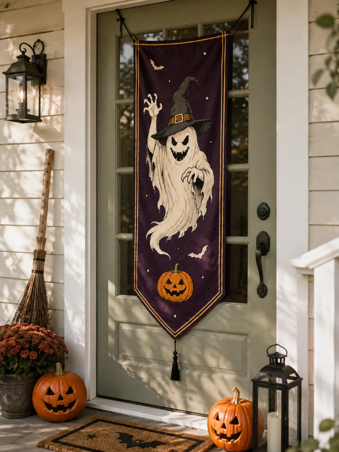 Vintage Halloween Vertical Doo - Home Security Yard Sign ulasan dan harga