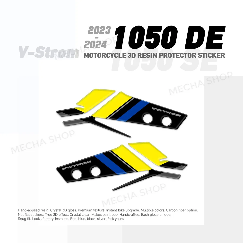 For V-Strom 1050DE 2023 2024 3D Resin Sticker Protection Kit Handguard Stickers