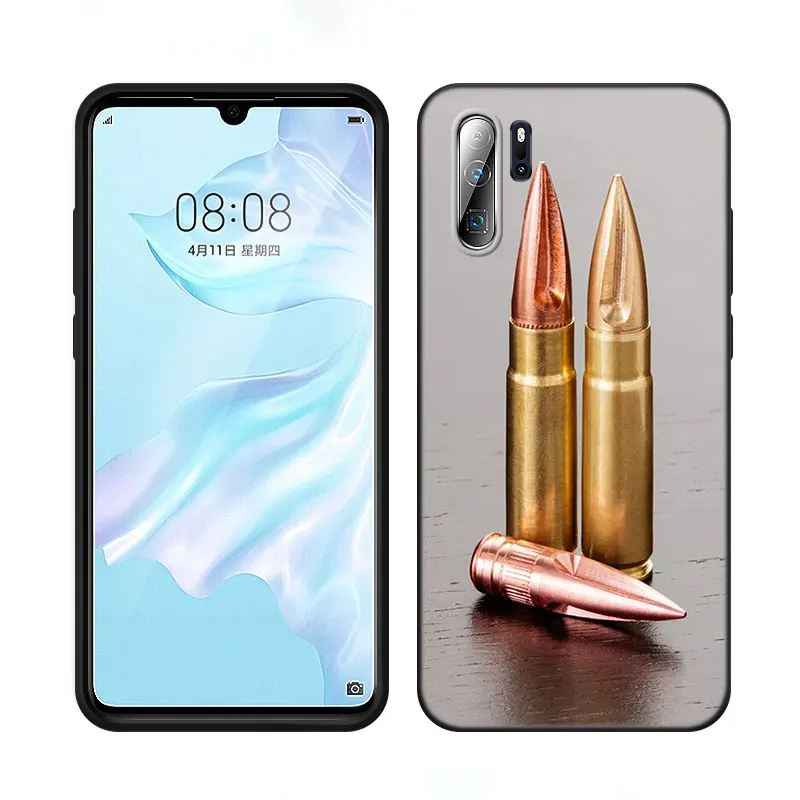 The Military Weapon Phone Case For Huawei P8 P9 P10 P20 P30 P40 Lite 2017 P50 P Smart Pro Z S 2018 2019 2020 2021 Black Cover