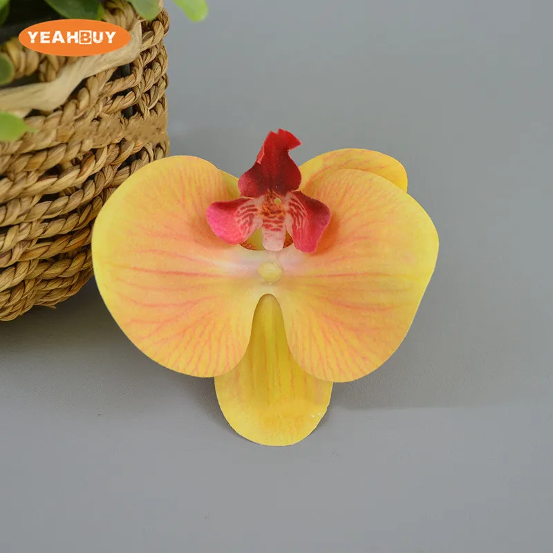 16Color Phalaenopsis Latex Artificial Butterfly Orchid Flowers Head DIY Wedding Christmas Decoration Shooting Props Accessories