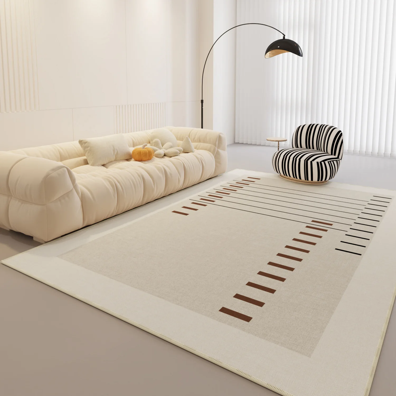 High-end Cream Style Carpet for Living Room Minilalist Parlor Sofa Coffee Table Floor Area Rug Large Customize Home Anti-skid