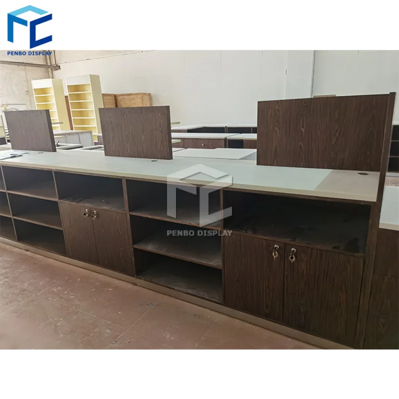 2025customized.Modern Medical Store Display Counter Design Care Store Furniture Retail Pharmacy Counter Display Furniture