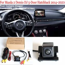 FOR Mazda 2 Hatchback 5 Doors Mazda2 DEMIO DJ 2014~2023 HD Car Rear View Camera 28 Pin Adapter Cable Original Monitor Compatible