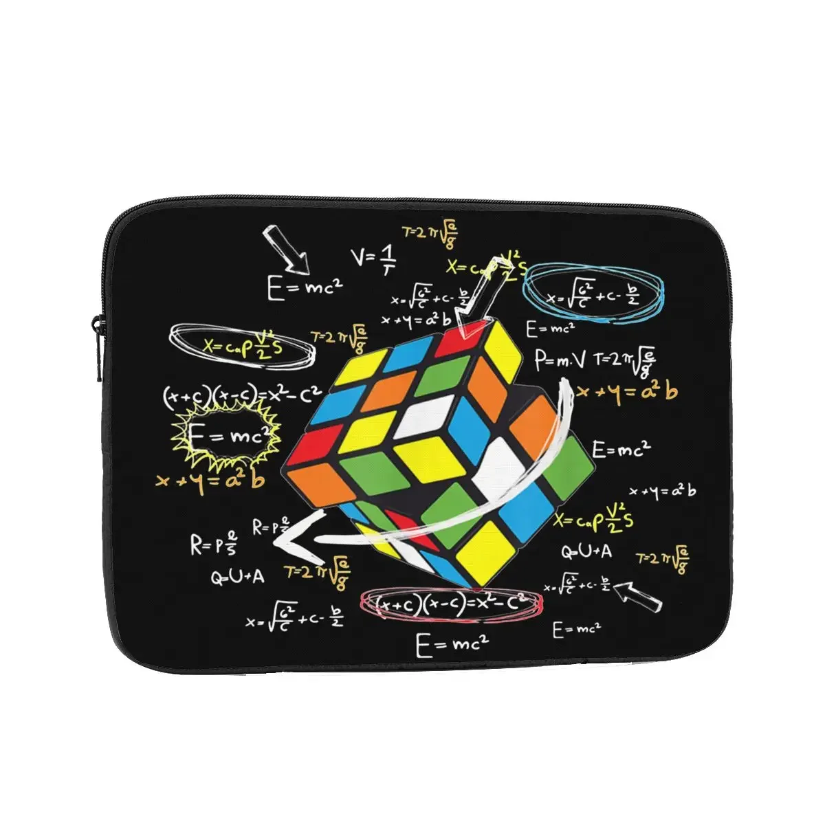 Shockproof Case Men Women Math Rubik Rubix Rubics Player Laptop Sleeve Case Math Lovers Notebook Sleeve Cover Bag