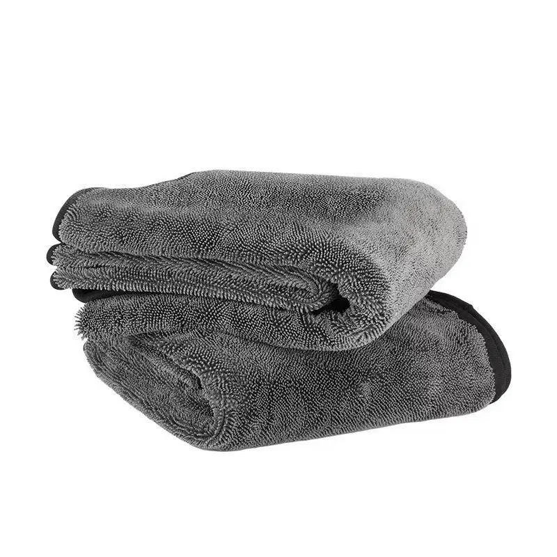 Super Absorbent Microfiber Car Wash Towel - Thickened Edged Design, Scratch-Free, Braided Tassel for Auto Cleaning