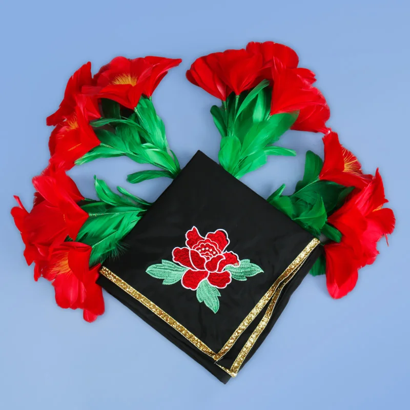handkerchief turns into sunflower Embroidered silk scarf Illusion Stage Props  Illusions Gimmicks magic tricks prop easy