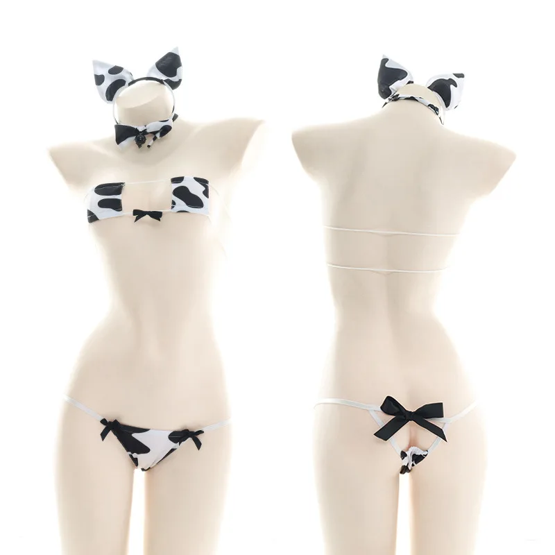 AniLV anime cartoon cow series jumpsuit lingerie girl Unifrom clothing Kawaii girl bikini swimsuit set role-playing new