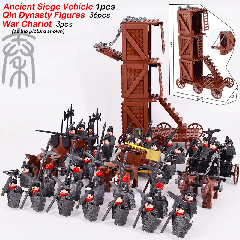 

MOC Roman Empire Spartan Army Medieval Soldier Chariot Building Block Bricks Ancient Military War Helmet Toys For Children