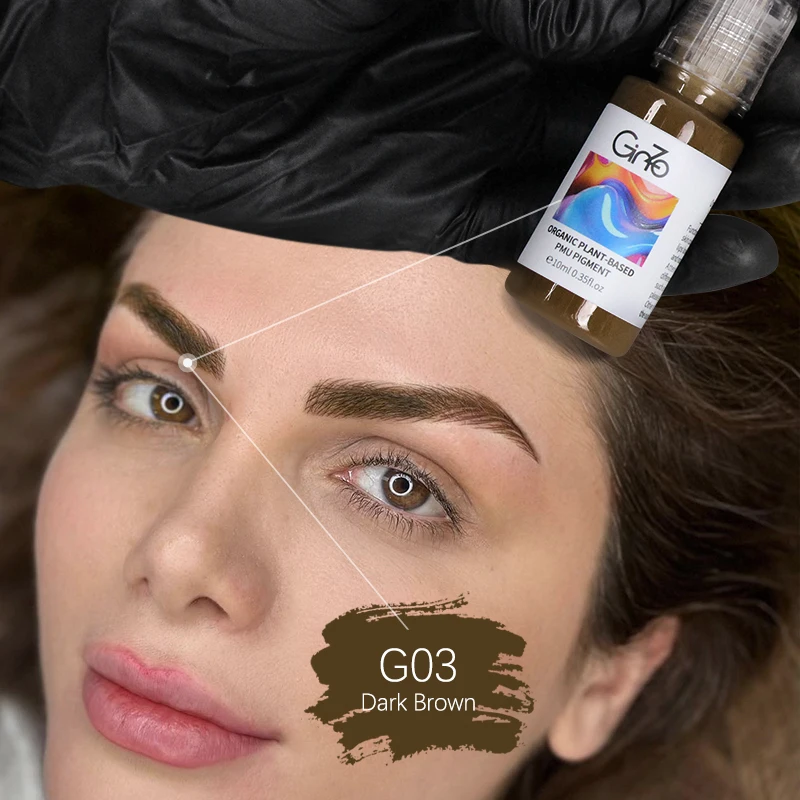 GINZO Henna Lip Tatttoo Inks for Permanent Makeup Professional Eyebrow Micropigmentation Pigment Tattoo Supplies 15ml