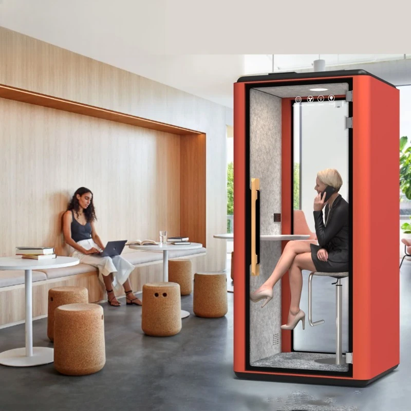 Modern Design Movable Soundproof Home/Office Phone Booth Pod Acoustic Meeting Space for Single Person