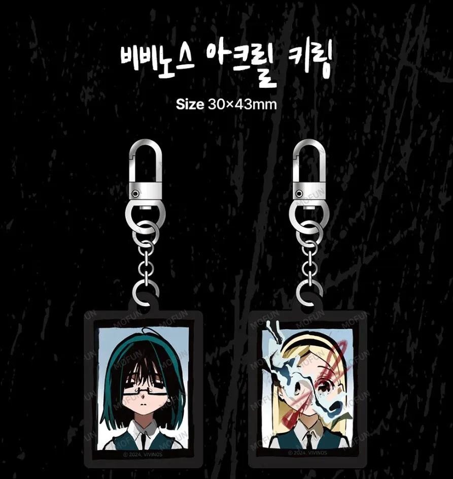 VIVINOS Anime Keychain Women Alien Stage Acrylic Key Chain Man Funny Key Ring Pendant Ornament Accessories Friend Gift