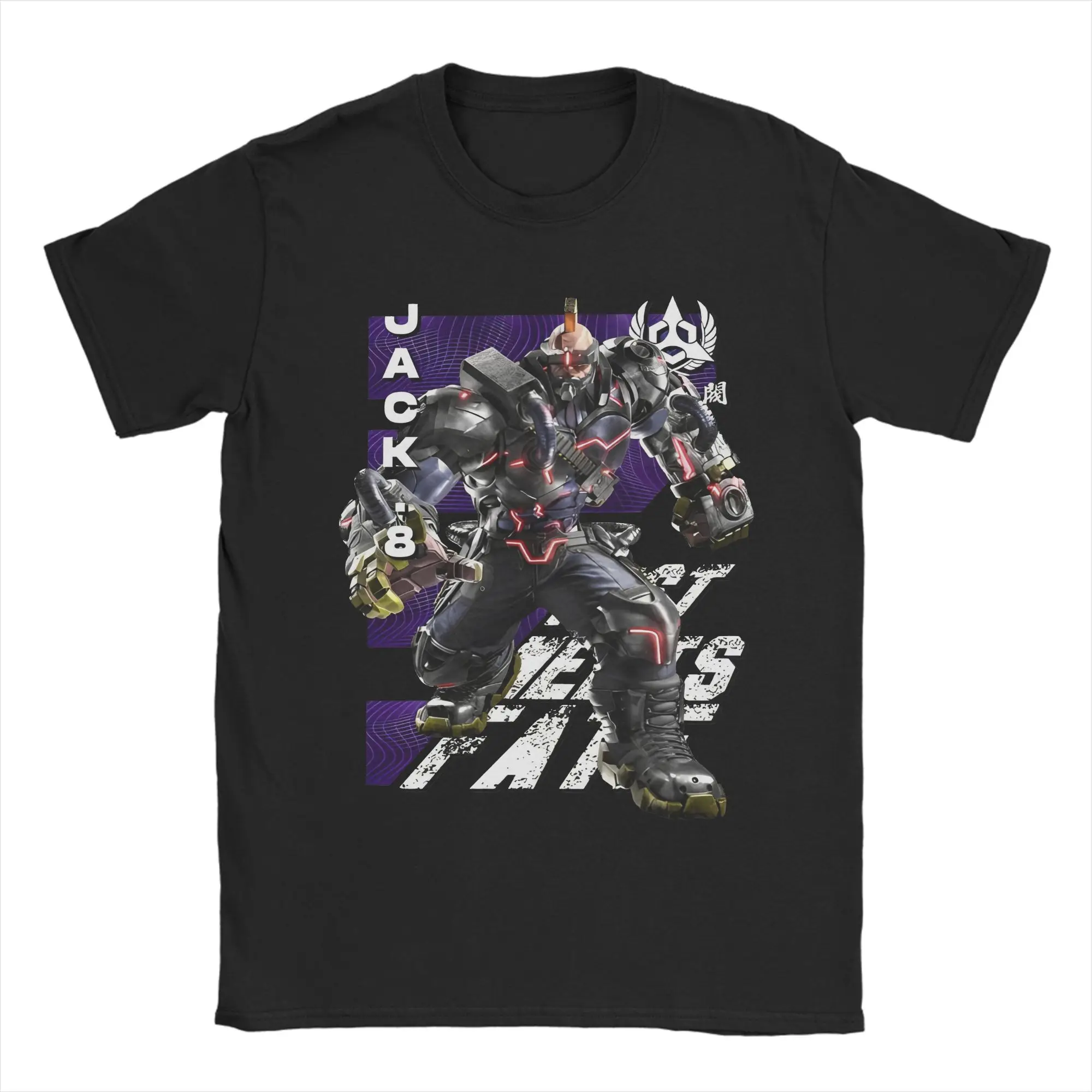 Tekken 8 Jack-8 T-Shirts for Men Women Video Game Casual Cotton Tee Shirt Round Neck Short Sleeve T Shirt Adult Clothing
