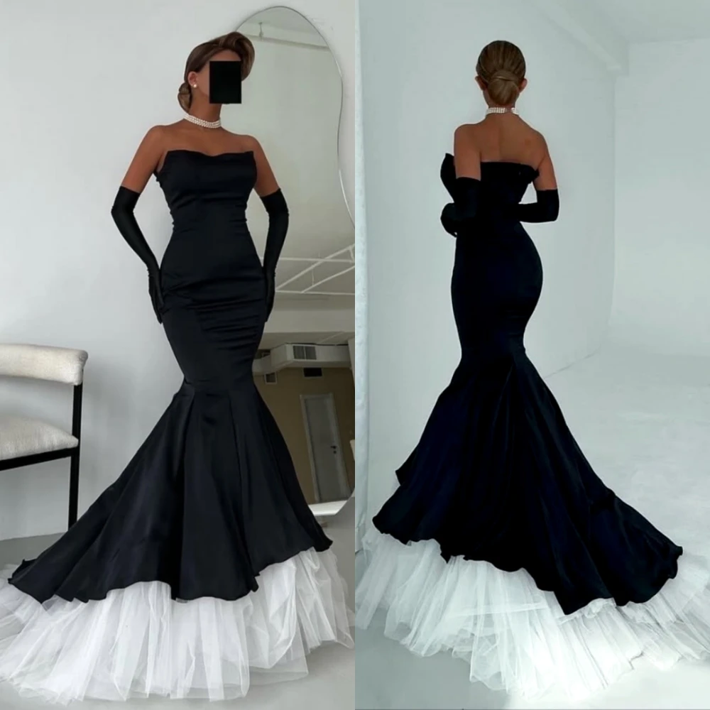 

Customized Temperament Evening Dress Pleat Sweetheart Neck Mermaid Long Dresses Bespoke Occasion High Quality Party Gown