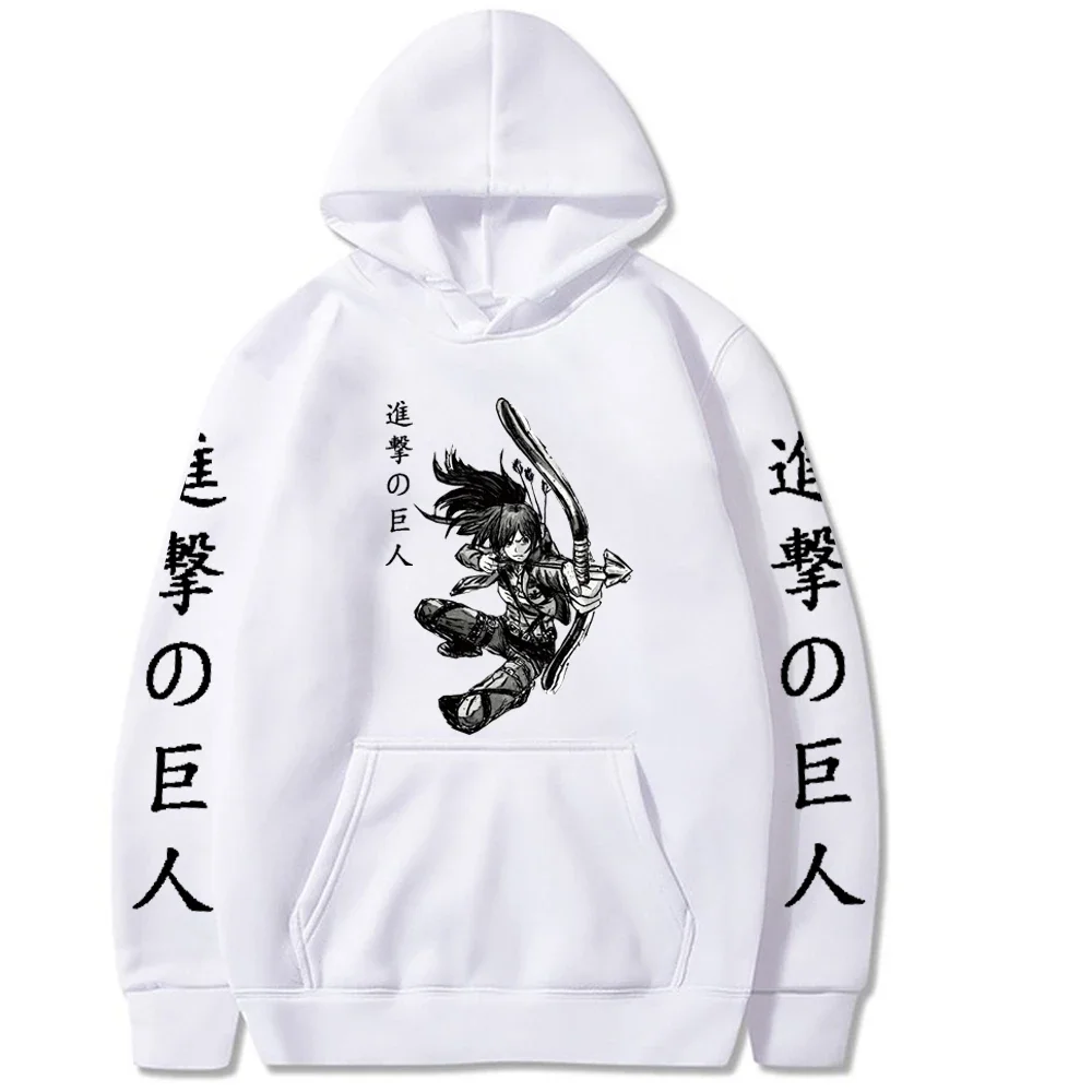 Harajuku Anime Attack On Titan Sasha Braus Printed Hooded Autumn Fleece Hot Manga Hoodies Comfortable Sweatshirt Unisex