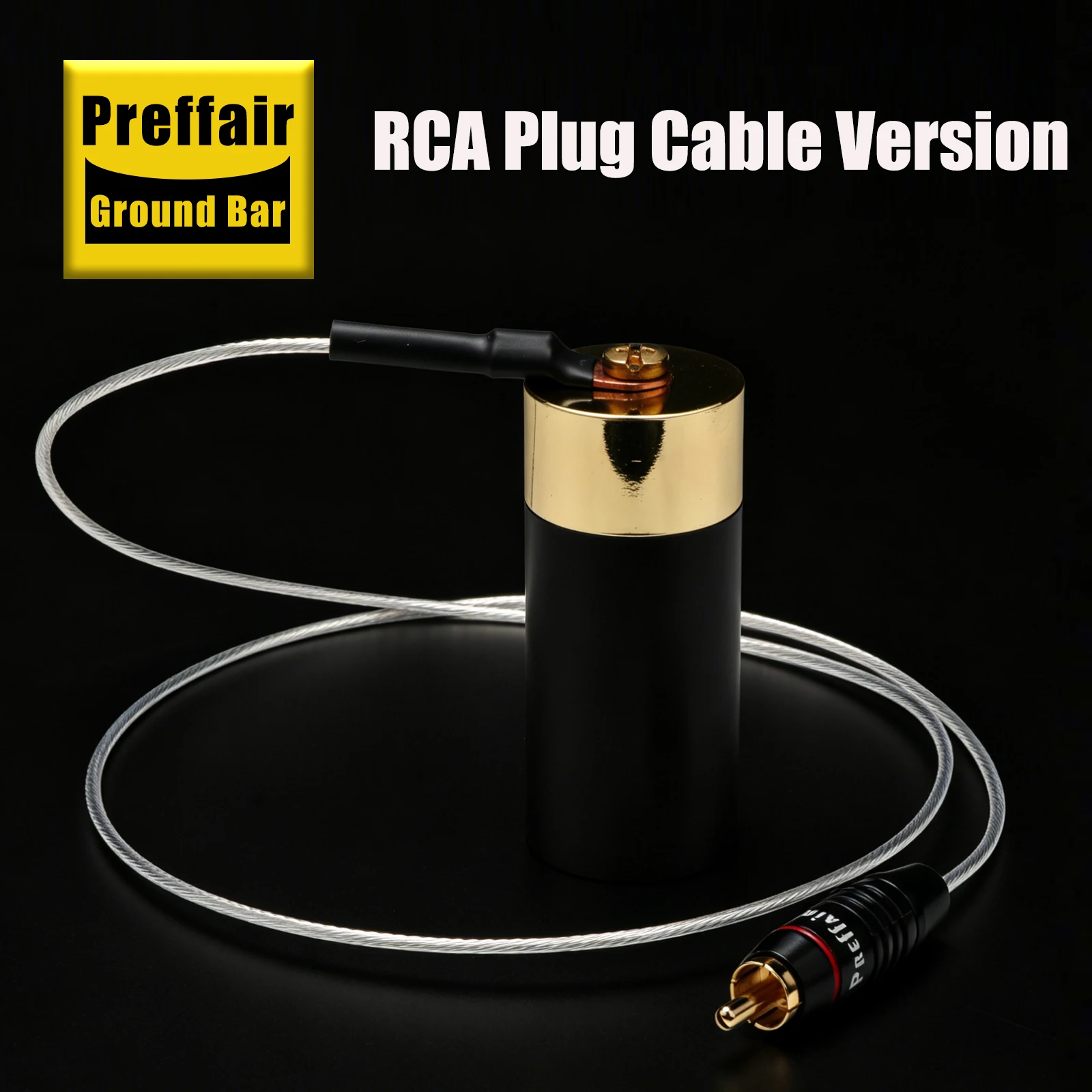 HiFi Ground Loop Noise Isolator Grounding Anti-jamming Electronic Black Hole 75cm Speaker Ground Wire Power Purifier