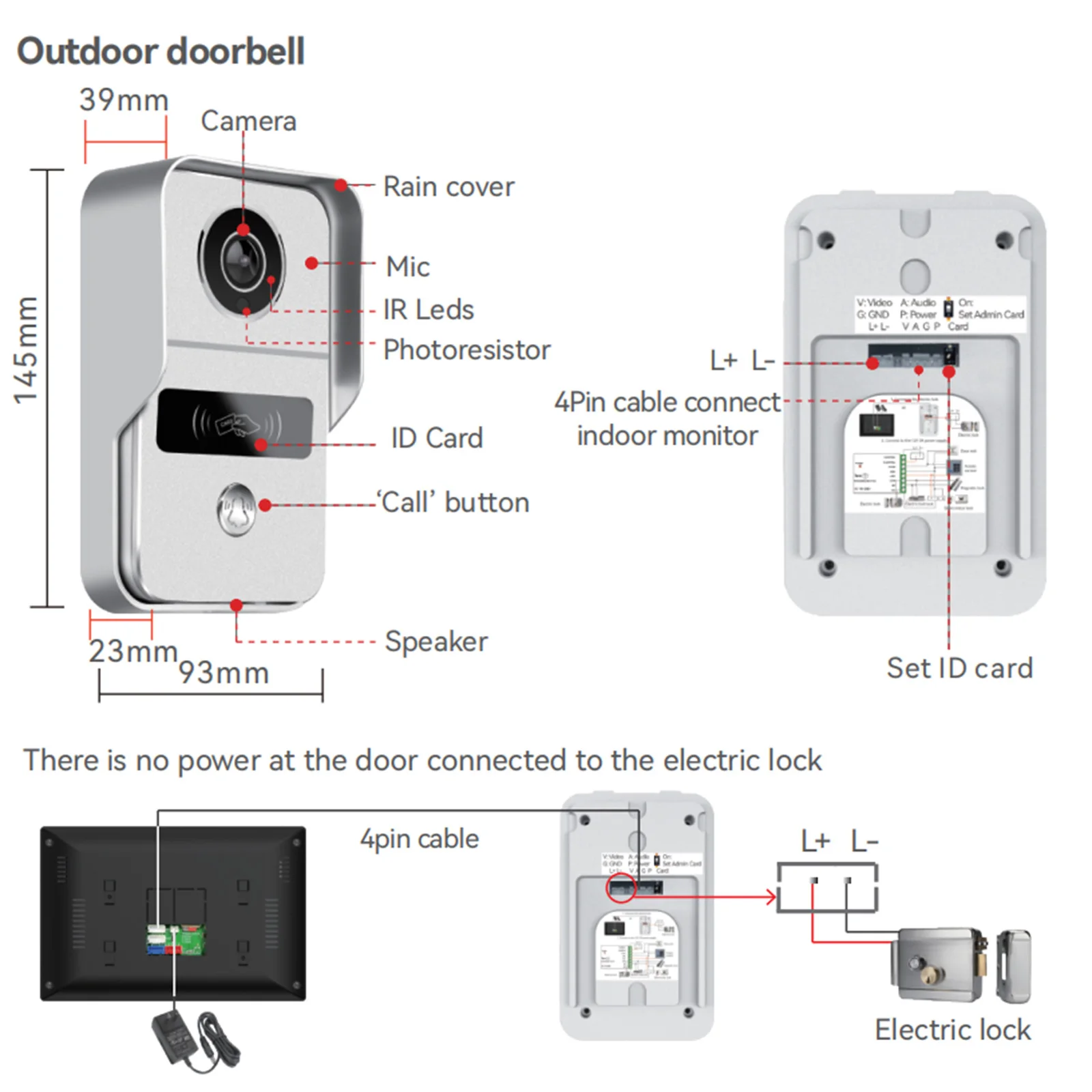 1080P Intercom in Private House Tuya Remote Unlock Intercoms for Home Video Entry Phone Door System Security Protection Doorbell