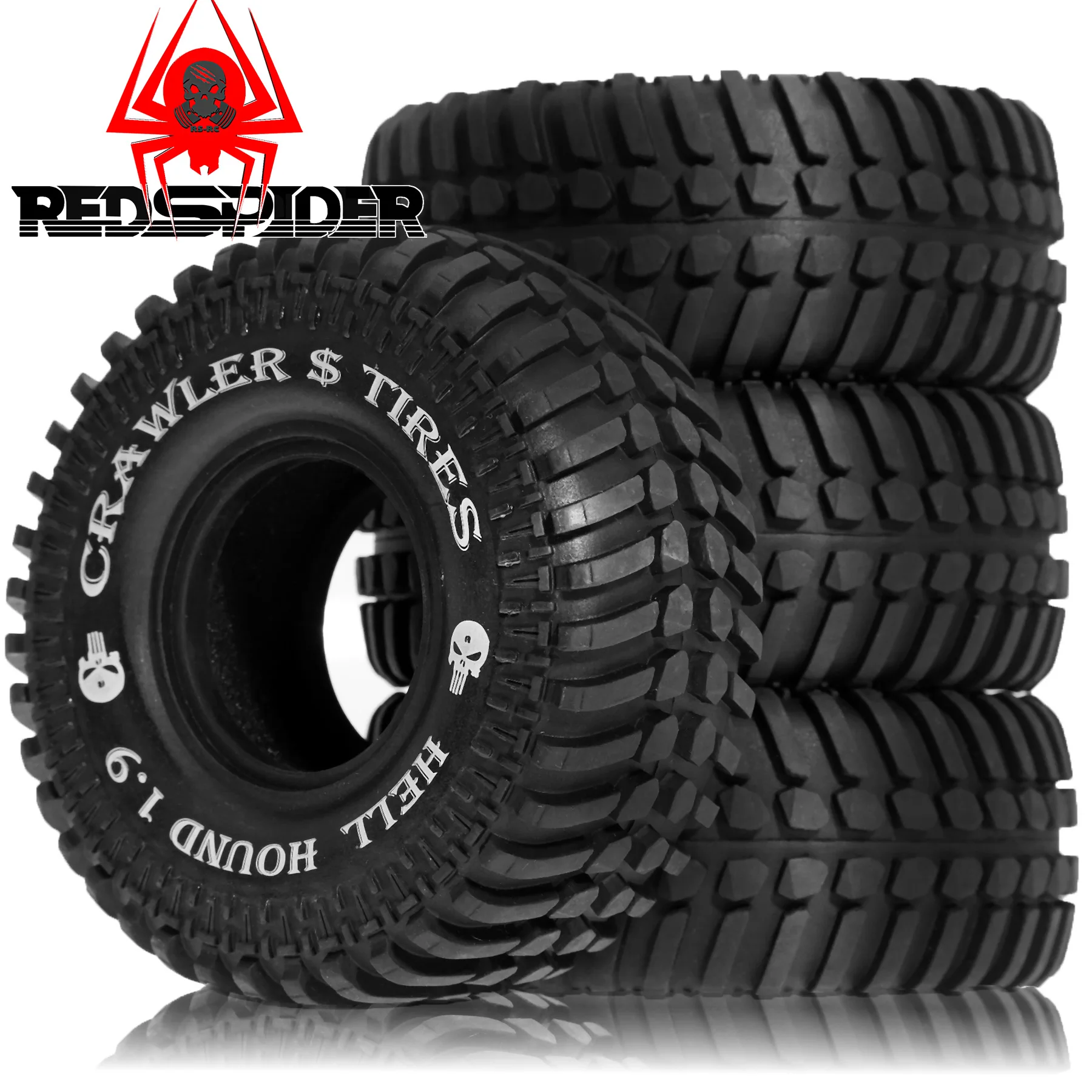 

1,9-дюймовые RC гусеничные шины, нескользящие грязевые шины, сверхмощные резиновые шины для 1/10 RC Crawler TRX4 TRX6 SCX10 90047 Redcat Gen8