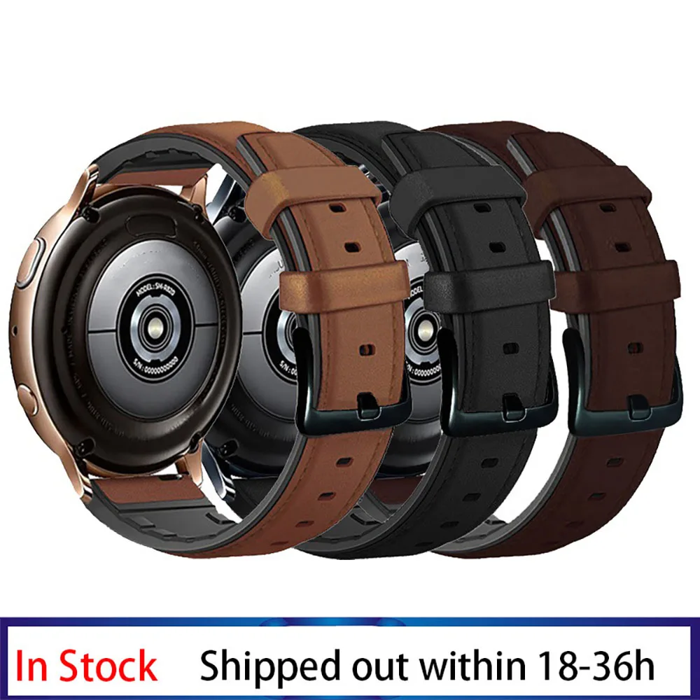 20mm Leather Silicone Bracelet For Amazfit Bip S/U Wrist Strap For Huami Amazfit GTS 3 2 2E/GTS2 Mini /GTS3 /GTR 42mm Watchband