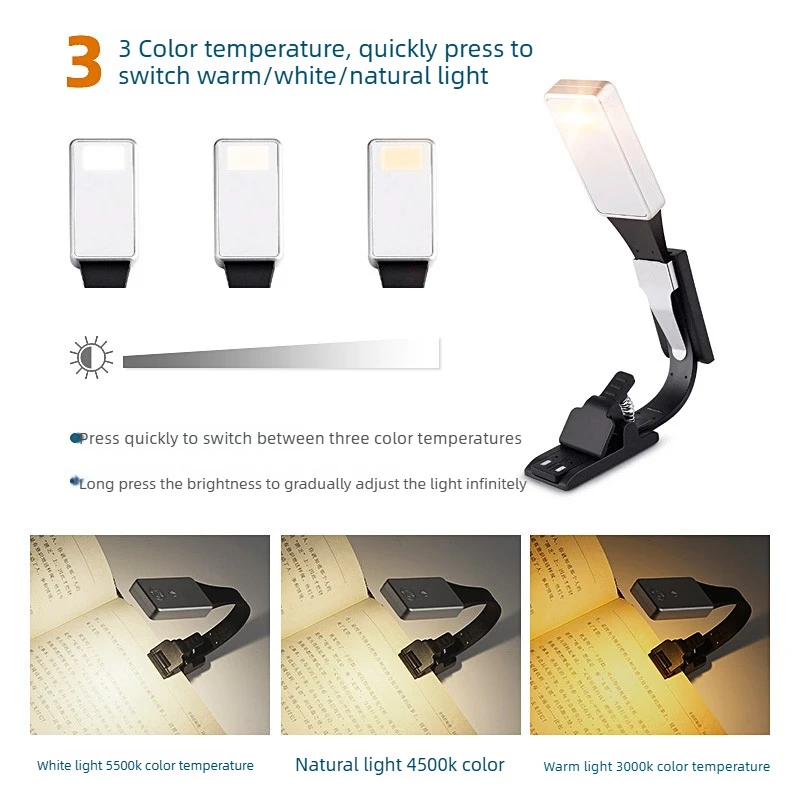

ADOT Reader LED Mini Reading Light Night for XTEINK Aluminum Alloy Material 3 Types of Lighting Adjustments Bookmark Light