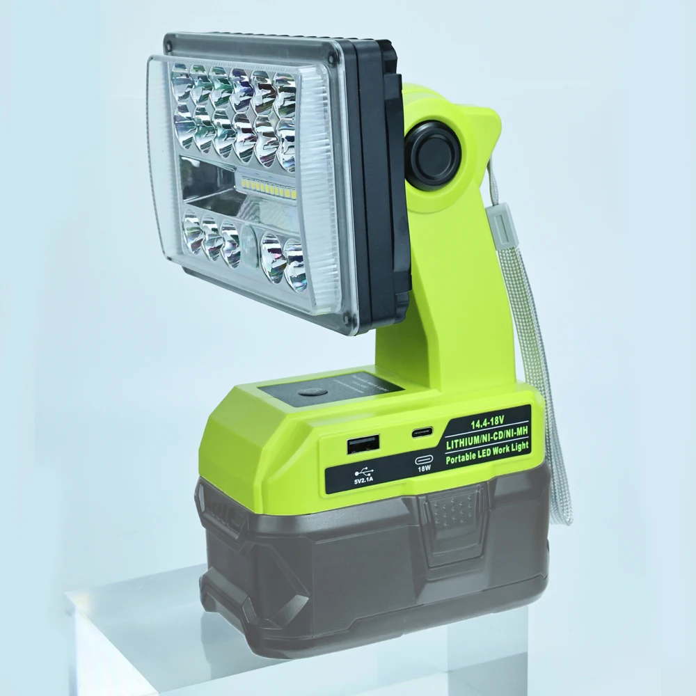 โคมไฟทำงาน LED ขนาด5นิ้ว28วัตต์2000LM เครื่องมือไฟฉายสำหรับแบตเตอรี่ Li-ION รุ่น Ryobi 14.4-18โวลต์