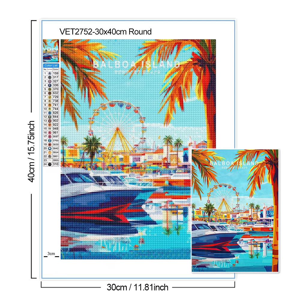 Urban Architecture Diamond Painting Kit London Street View DIY Full Square/Round Mosaic Embroidery Home Decoration for Beginners view 3