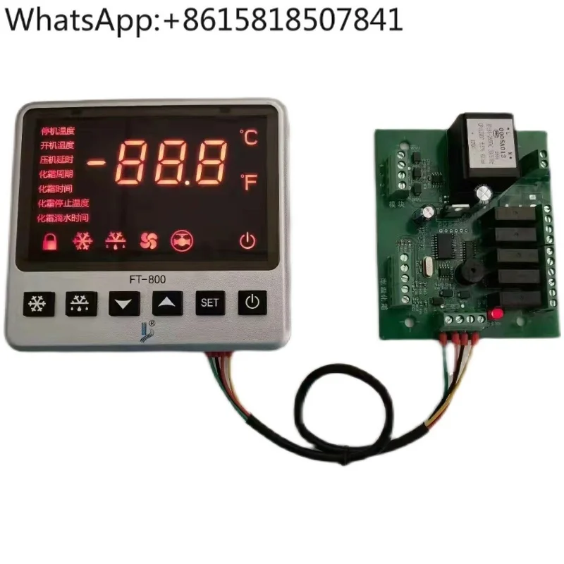 

Cold storage electronic control box split thermostat FT800 refrigeration defrosting fan water pump sensor dual probe
