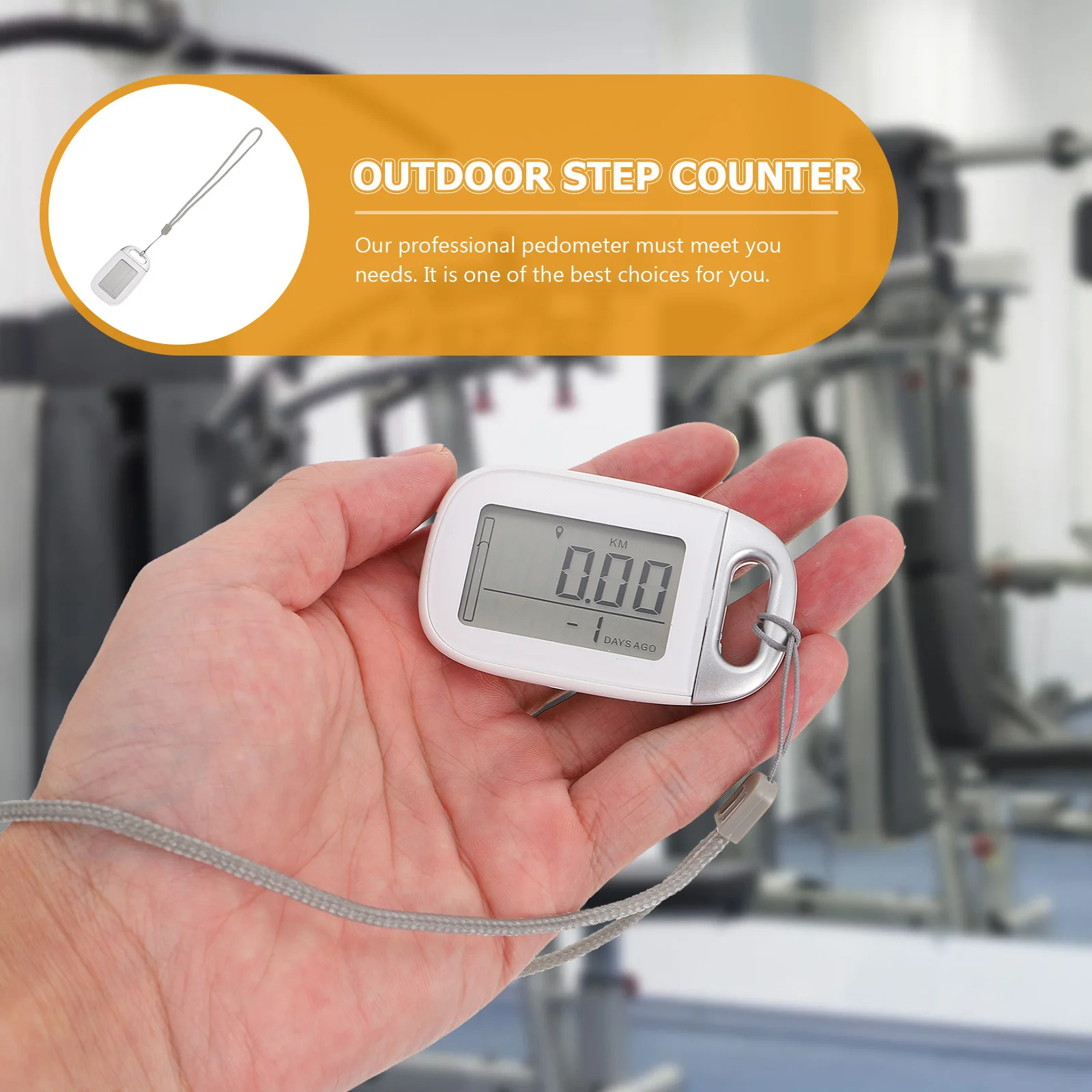 

Professional Multi-Function Pedometer Portable Step Counter Durable ABS Shell Calorie Counter Fitness Supply Outdoor Accessory