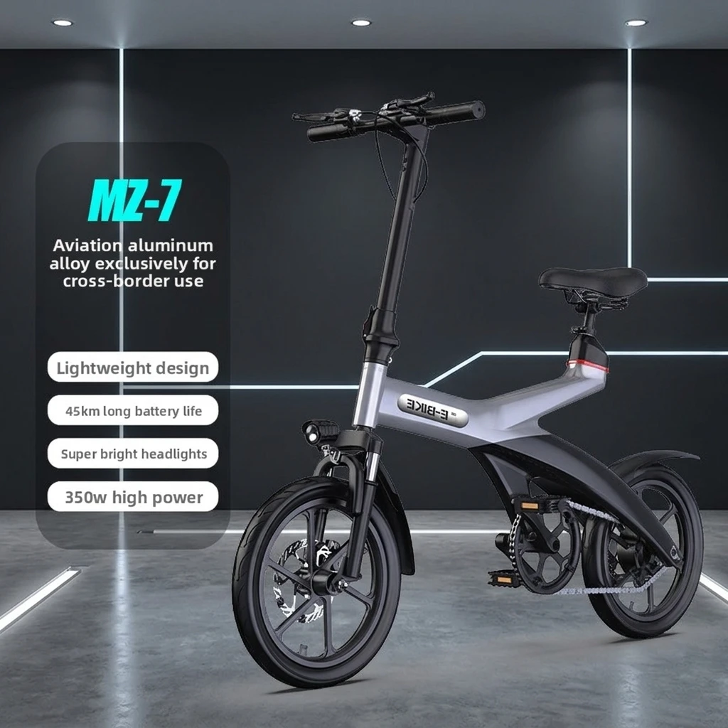 Folding Electric Bike, Lightweight High Power Rear Hub Motor, Adult Commuter E Bicycle for Urban City Use