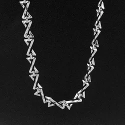 Letter Z Necklace Collar Bone Chain Fashion Punk Design Stainless Steel Accessory 40cm+7cm