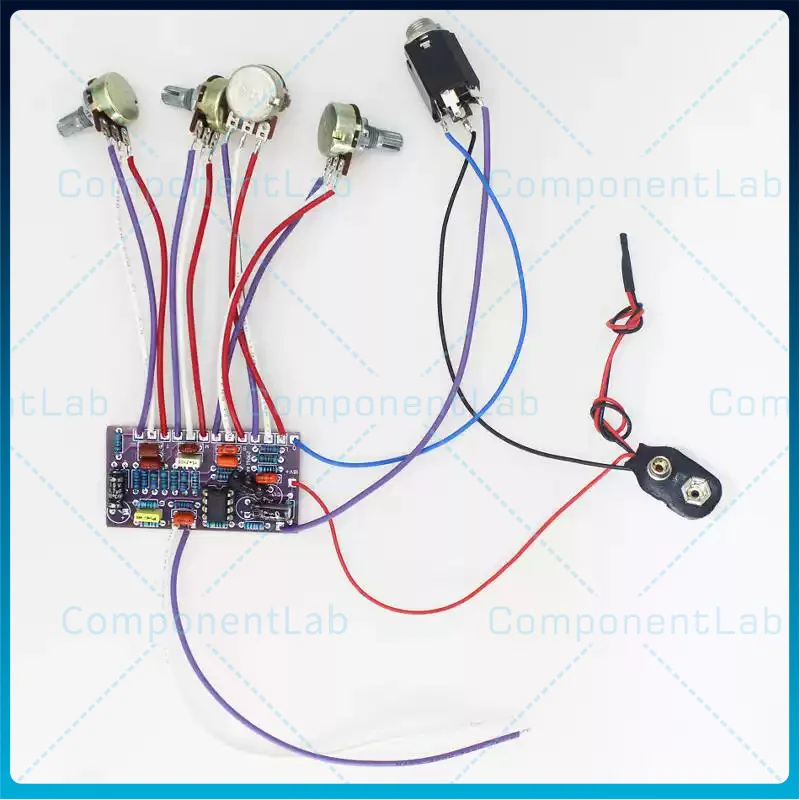 3 Band EQ Preamp Circuit Board for Fender Jazz Bass, Built-in Active DIY Bass Circuit