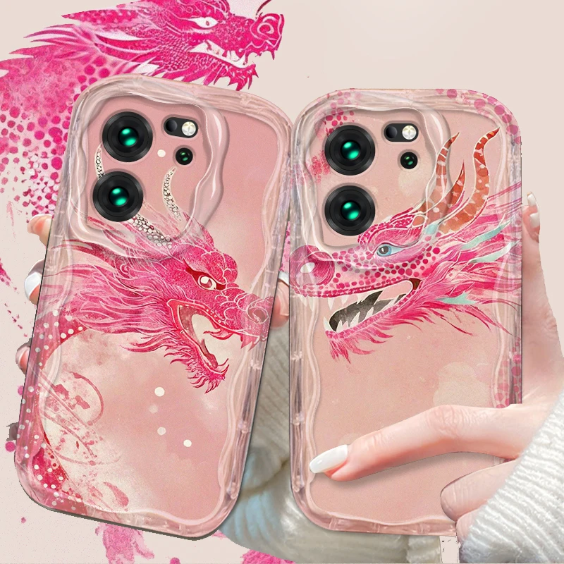 3D Oriental Style Dragon Totem Wave Case For Xiaomi Redmi Note 13 12 Pro Plus 4G 5G 12S 12R 11 11S 10 10S 9S 7 8 9 Pro Max Cover